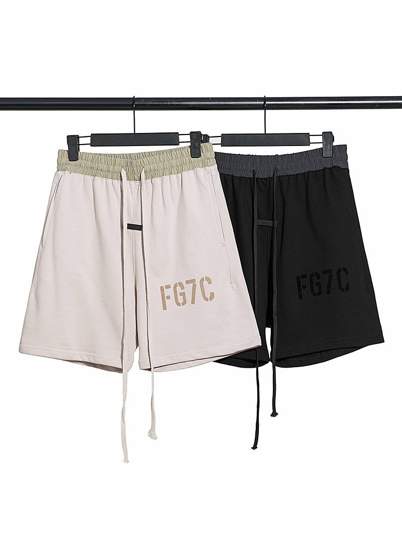 Generic - High Street FOG Season 7 Velvet Logo Shorts Apricot - Image 1