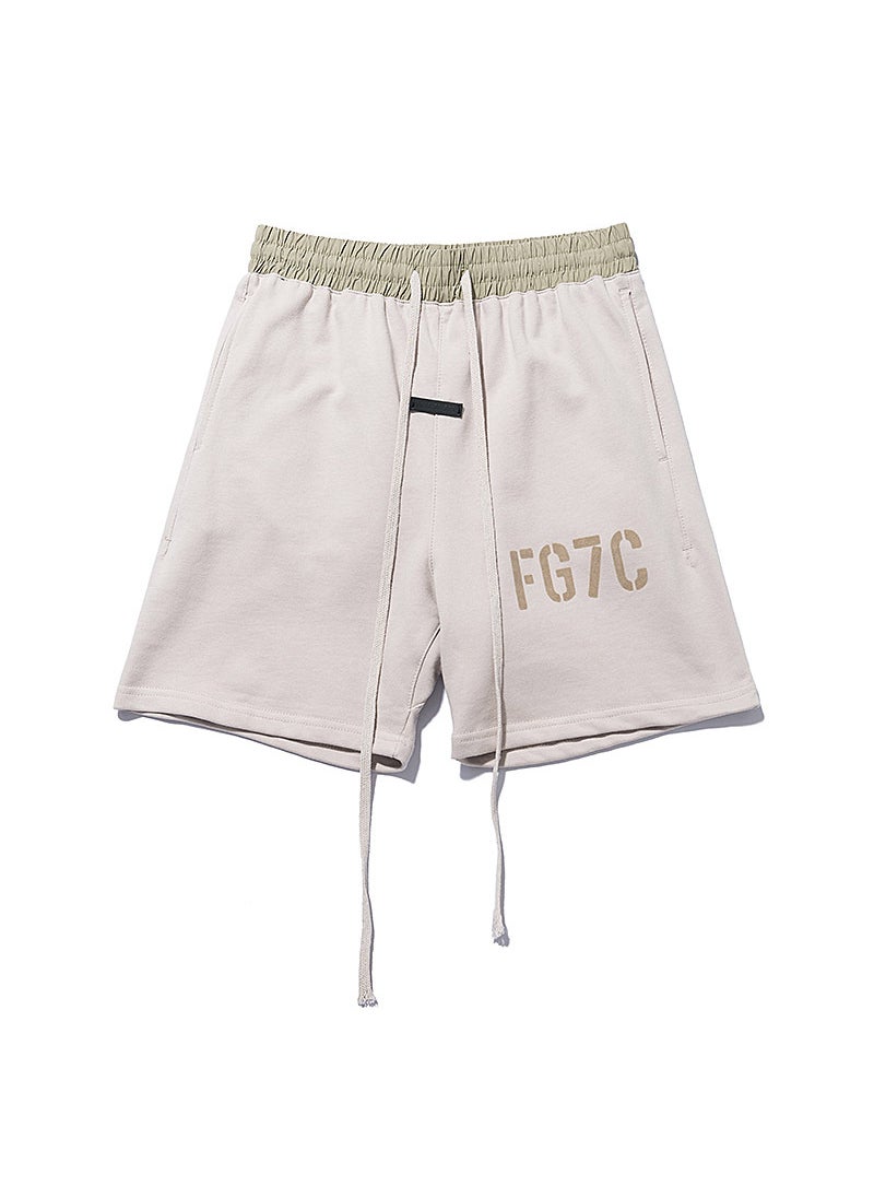 Generic - High Street FOG Season 7 Velvet Logo Shorts Apricot - Image 1