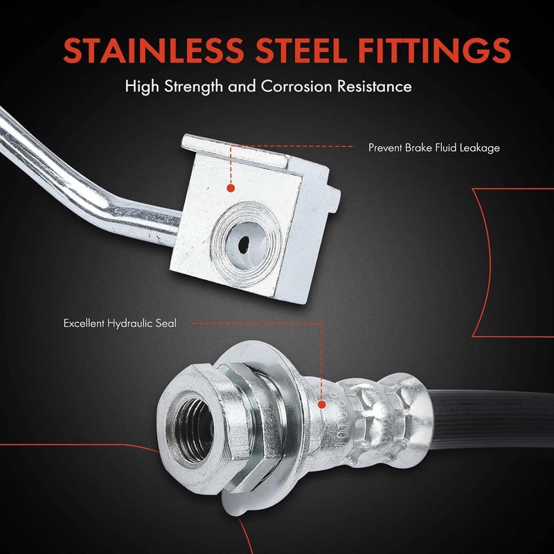 A-Premium Front Passenger Brake Hydraulic Hose for Ford F-150 and Bronco - Image 4