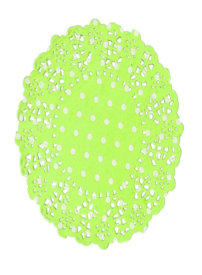 Craftask 250 Pcs Colored Paper Doilies with dots, 4.5 Inch Round Lace Paper doilies, Assorted Colors Paper Doilies for Tables, Crafts, Wedding Party and Tableware Decoration (Grass Green) - Image 1