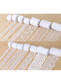 46 Yards White Lace Ribbon 14 Rolls Vintage Lace Trims 0.6 To 2.1 Inch Ribbon Lace With Assorted Pattern For Sewing Crafts Wedding Ribbon Flower Ribbon 3.28 Yards Each