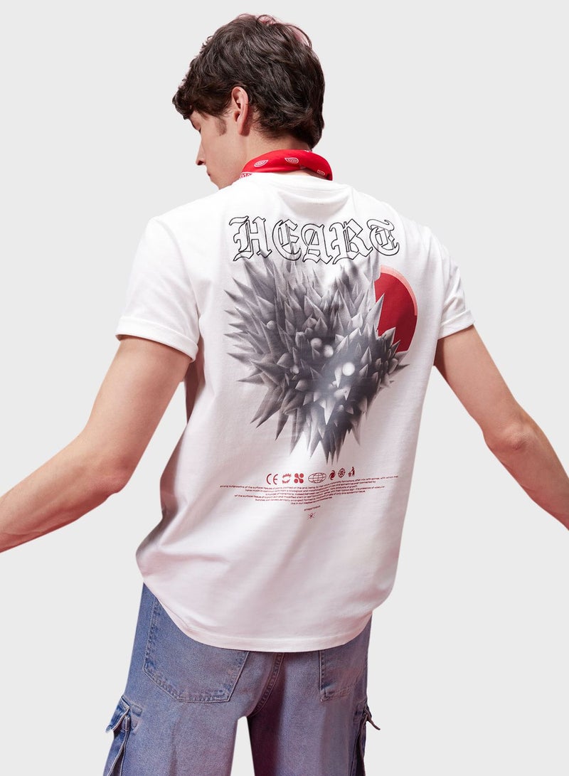 DeFacto Regular Fit Crew Neck Printed T-Shirt - Image 2