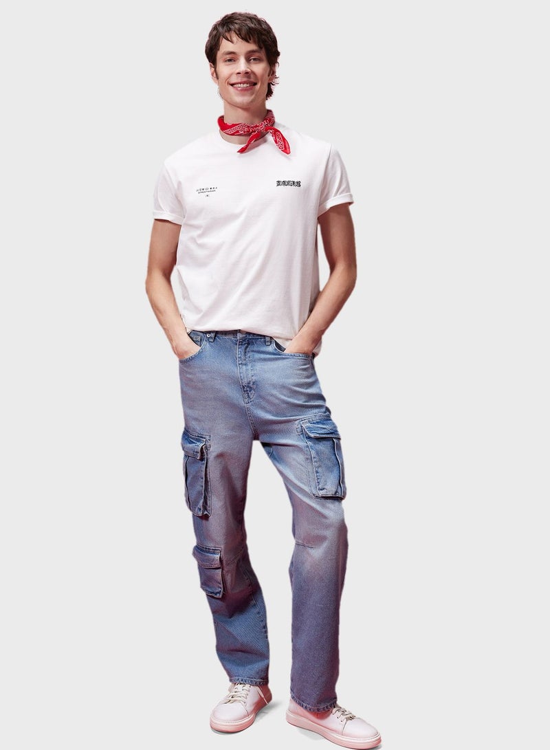DeFacto Regular Fit Crew Neck Printed T-Shirt - Image 4