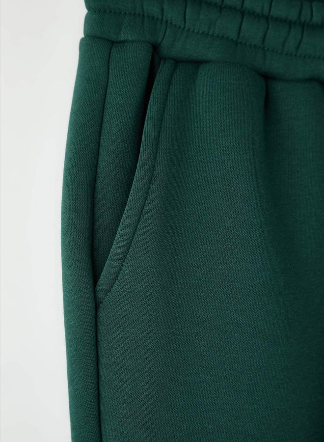 trendyol Green Unisex Regular/Normal Cut Elastic Cuffed FleeceLined Sweatpants - Image 3
