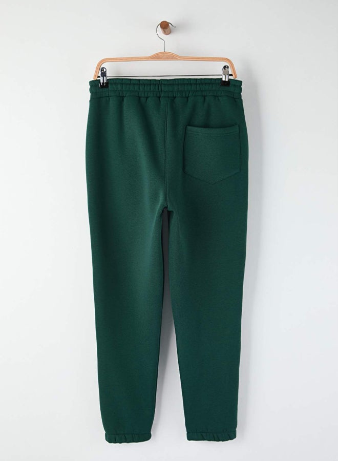 trendyol Green Unisex Regular/Normal Cut Elastic Cuffed FleeceLined Sweatpants - Image 4