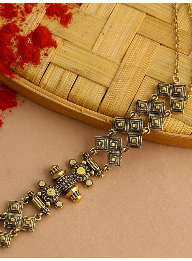 Voylla Temple of Love Lattice Pattern Choker Necklace
