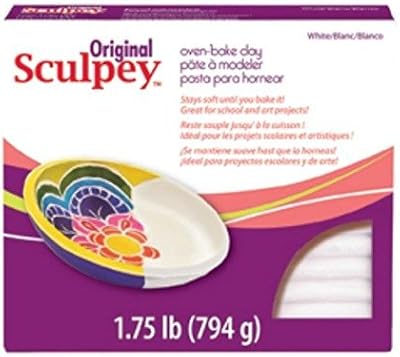 Polyform Polyform Sculpey Original Polymer Clay, 1.75-Pound, White (2-Pack)  - Image 1