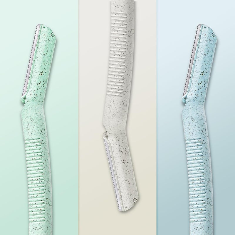 ENNVA 3pcs Dermaplane Facial Hair Removal Razor for Women - Anti-Cutting Protective Blades, Ergonomic Handle, Hygienic Disposable Blades - Image 2