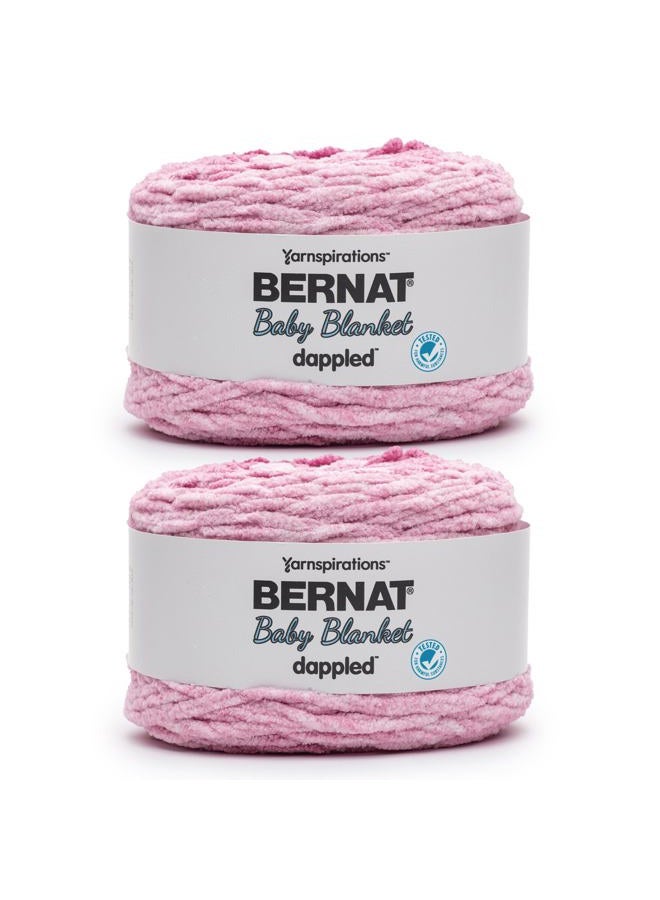 Bernat Baby Blanket Dappled Rosie Yarn - 2 Pack of 300g/10.6 oz - 100% Polyester - #6 Super Bulky - 220 Yards - Knitting/Crochet - Image 1