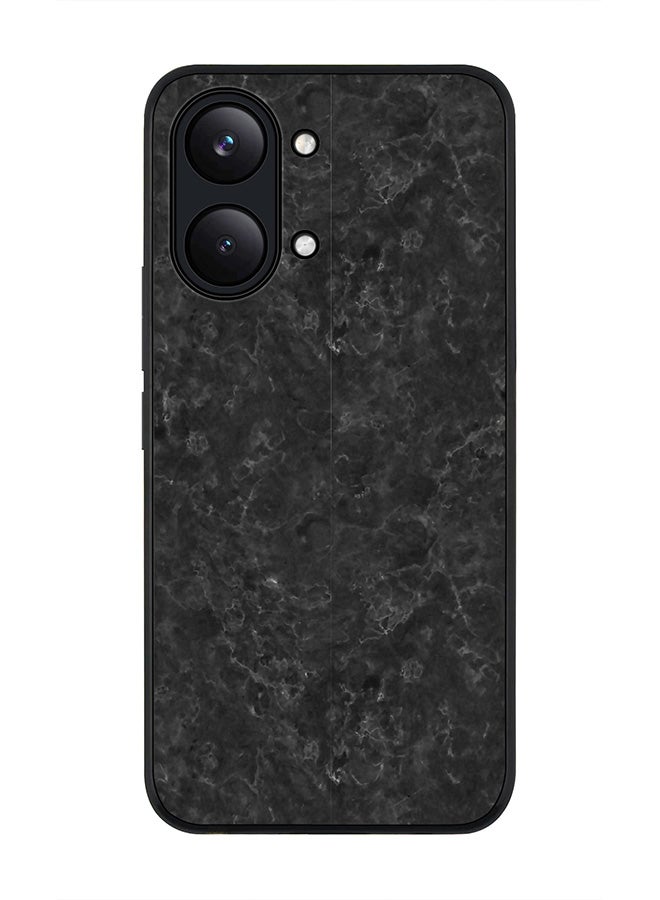Stylizedd Rugged Case for Xiaomi Poco X8 Pro Max / Redmi Turbo 5 Max- Slim Fit Hybrid Rubber Cover Marble Texture Black - Image 1