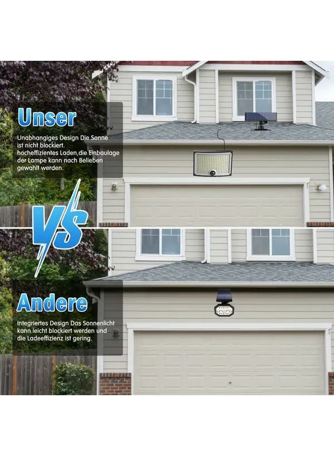 1Pack Cool White Solar Security Light Motion Sensor 3 Modes 196 Inch Cable IP65 - Image 5