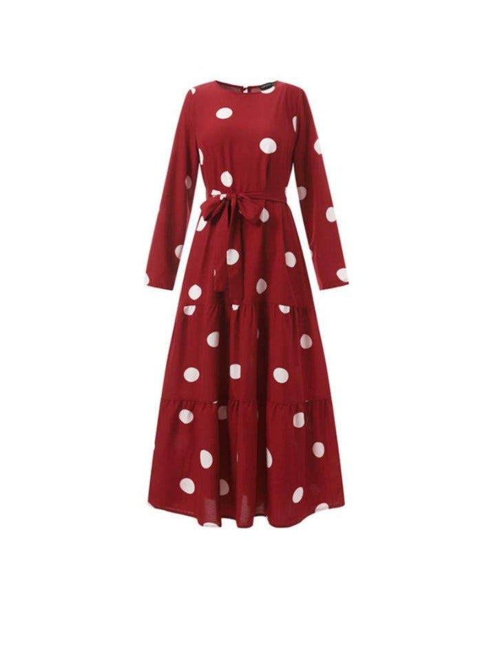 إمرأة نابض مسلمة ثوب أنيق عرضيّ فضفاض أبايا كم طويل - Image 1