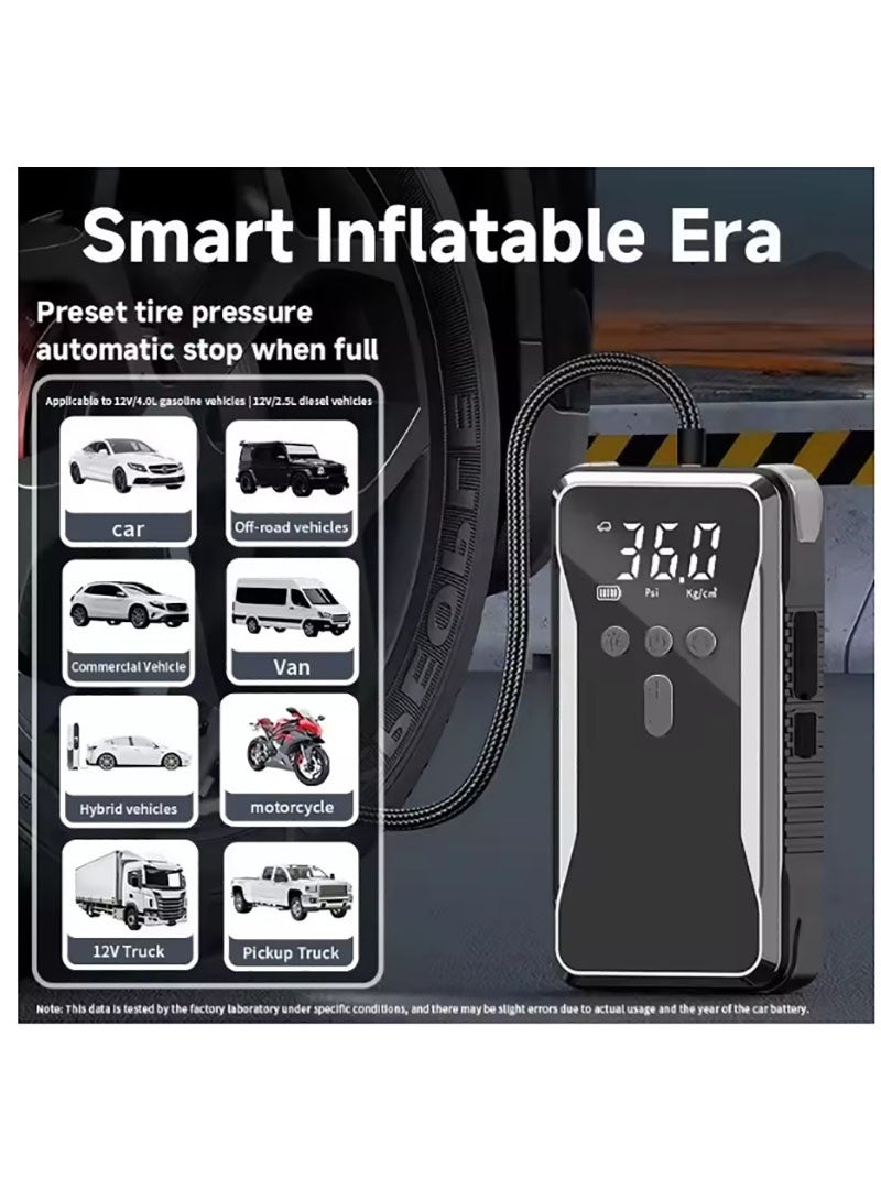 AGD Portable Car Jump Starter with Air Pump, Emergency LED Light, and Multiple Functions – Ideal for Road Trips - Image 5