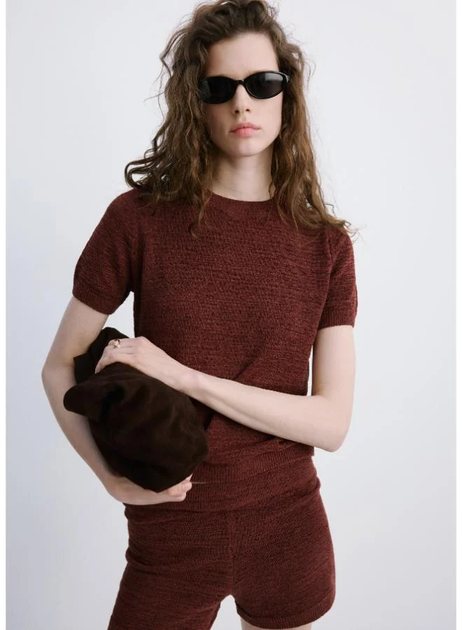 مانجو Short-sleeved knitted sweater