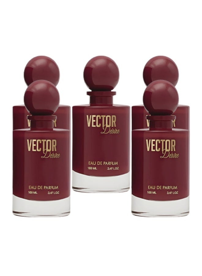 Vector 5 Pieces Vector Desire Perfume Red 100ml EDP - Image 1
