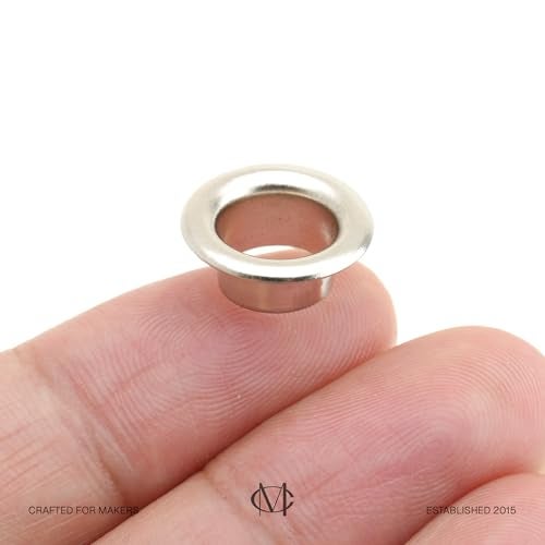 CRAFTMEMORE 5/16" (8MM) Hole 100 Sets Grommets Eyelets with Washers for Shoes, Bead Cores, Clothes, Leather, Canvas (Silver) - Image 3