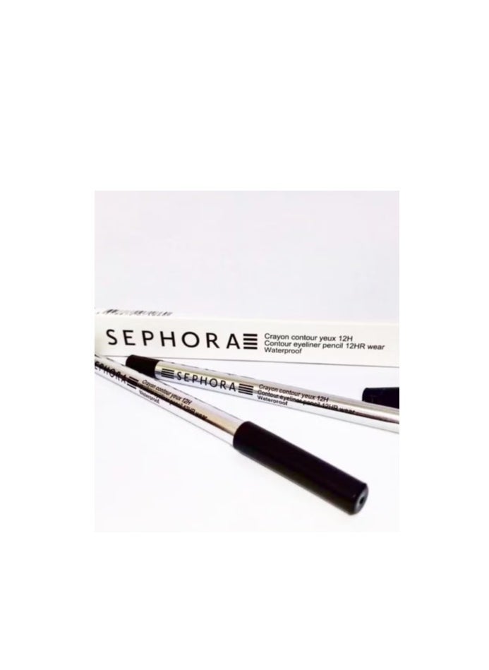 SEPHORA - black Eye Liner Kohl and 12 hour permanent - Image 1