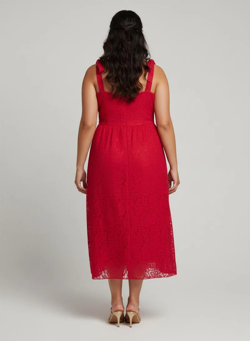 Ella Plus Strappy Lace Dress