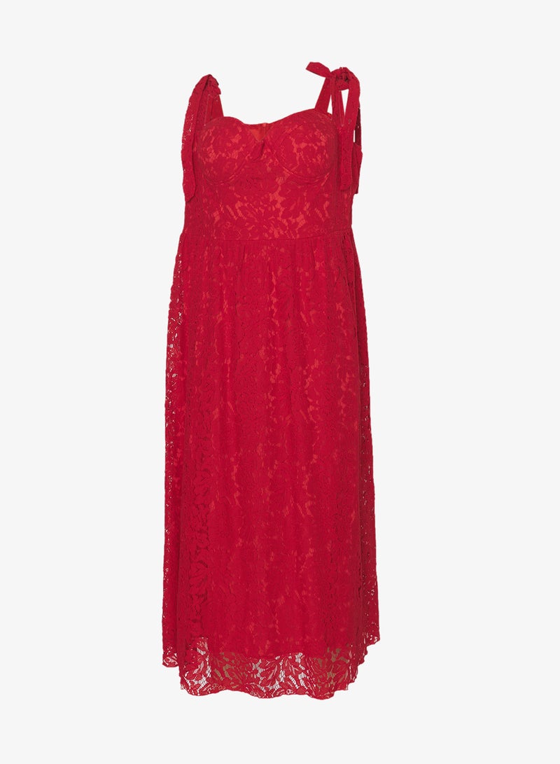 Ella Plus Strappy Lace Dress - Image 1
