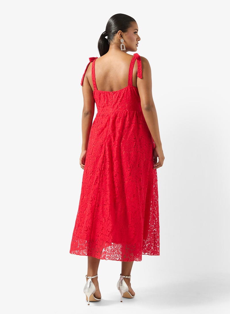Ella Plus Strappy Lace Dress - Image 5