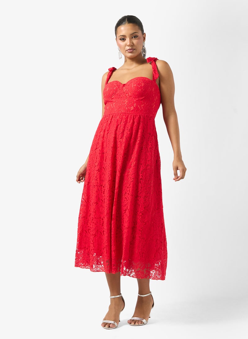 Ella Plus Strappy Lace Dress - Image 4