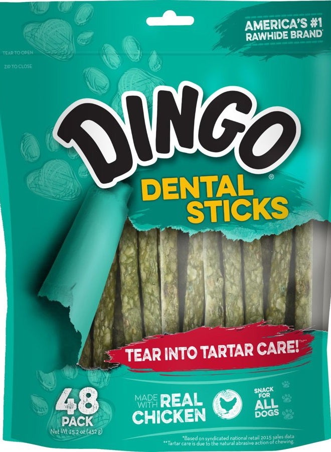 Dingo Tartar And Breath Dental Sticks For All Dogs, 48-Count - Image 1