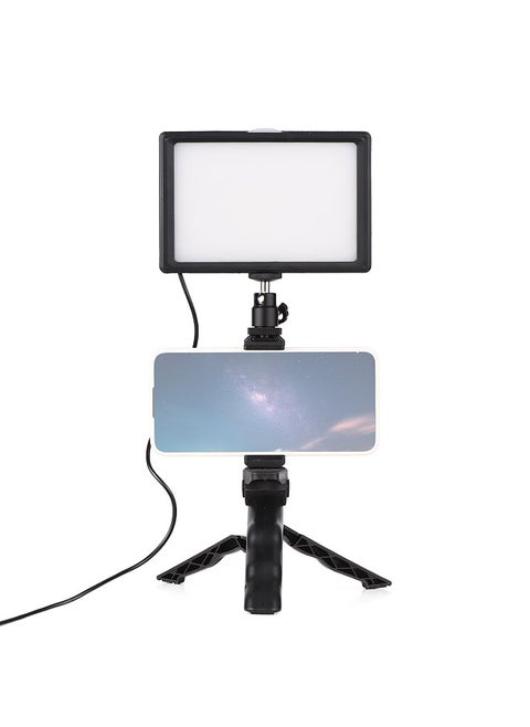 طقم إضاءة سطح المكتب Andoer احترافي LED فيديو + حامل ثلاثي قابل للتعديل 120 قطعة من الخرز الضوئي درجة حرارة ثنائية اللون