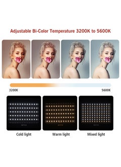 ANDOER Andoer Desktop Lighting Kit Professional LED Video Light + Adjustable Tripod 120PCS Light Beads Bi-Color Temperature  - Image 5