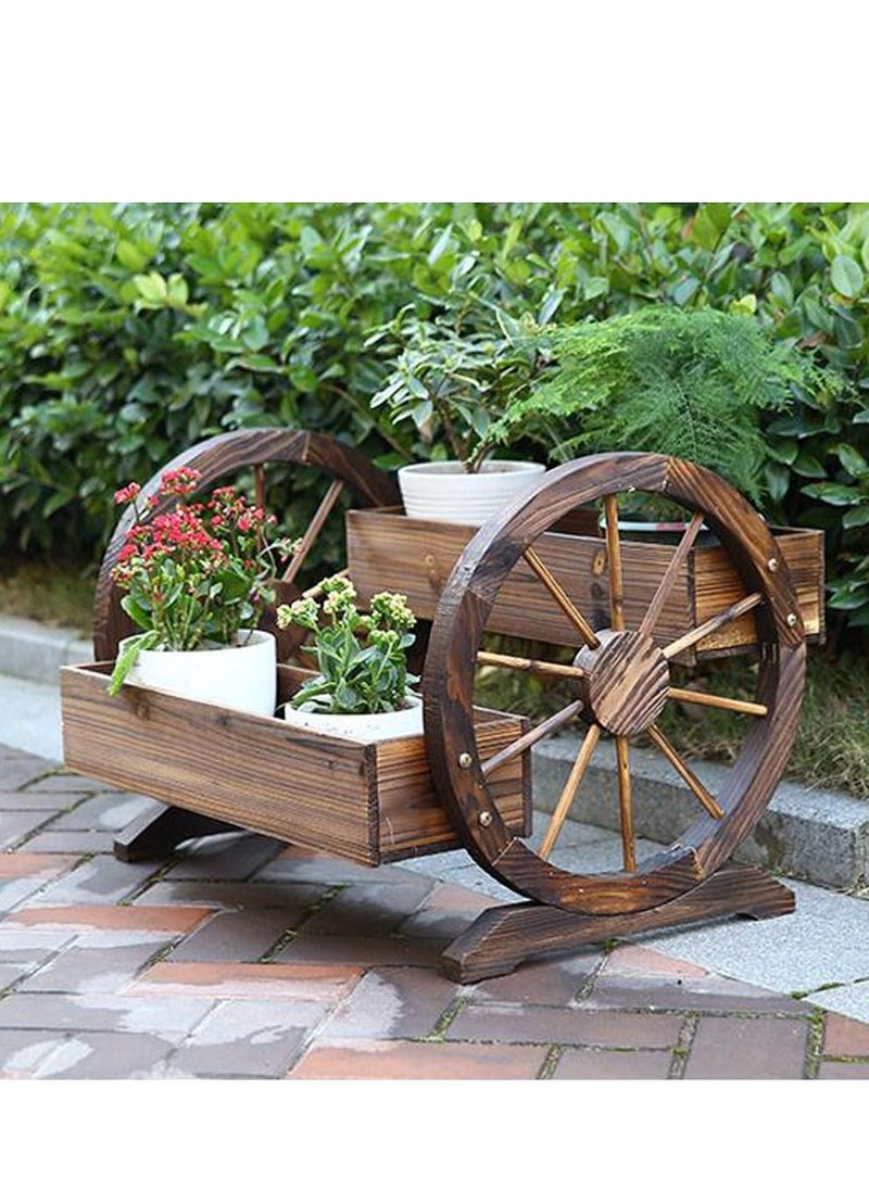 Wooden Flower Pot With Two Basket Garden Decoration Flower Container With Two Wheels - pzsku/ZDBA349FB9FE02C099CE6Z/45/_/1692624102/d5c49953-0a41-4d60-aef6-e5468f654b19