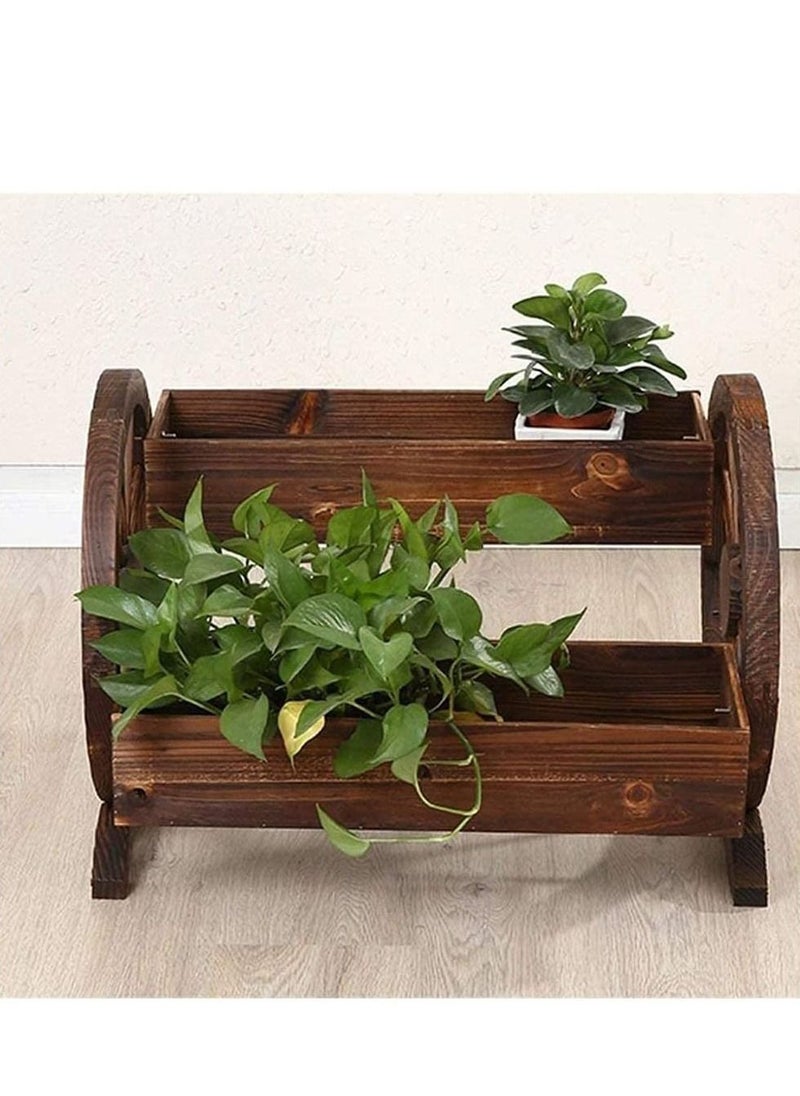 Wooden Flower Pot With Two Basket Garden Decoration Flower Container With Two Wheels - pzsku/ZDBA349FB9FE02C099CE6Z/45/_/1692624104/6f5d0c8c-5e7d-4e83-a255-fff5d0aa52d3