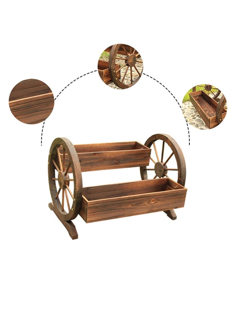 Wooden Flower Pot With Two Basket Garden Decoration Flower Container With Two Wheels - pzsku/ZDBA349FB9FE02C099CE6Z/45/_/1692624105/a3698c19-ecd2-4c2c-aec8-b19f9264d6a1