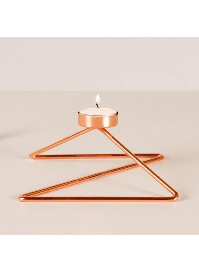 UPSTYLE UpStyle Decorative Metal Candle Holder - Rings Design Candle Stand - Set of 2  - Image 2