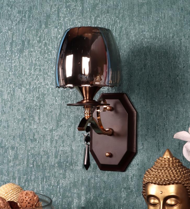 ELIANTE Fye Iron Wall Light Glass Wall Lamp for Living Room Bedroom Dining Room Kitchen Without Bulb S4781W by Jainsons Lights - Image 2