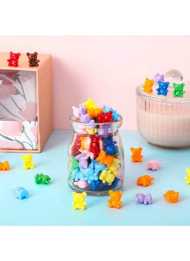 sansheng - 200 Pcs Mini Baby Bear Counters,Plastic Bears,Small Counting Classification Bear Counter Children Education Learning Number Color Recognition Toy,10 Colors（0.55 X 0.62 In） - Image 1