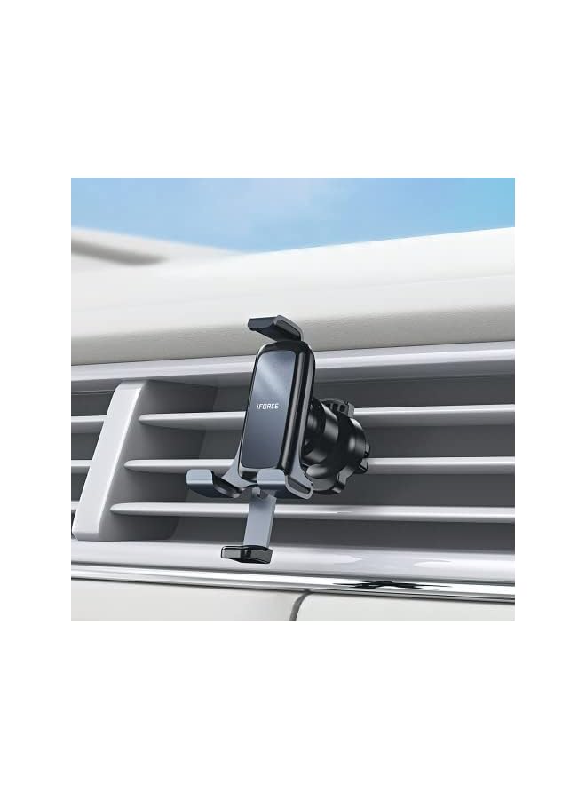 PROMASS Car Phone Holder, Upgraded Air Vent Clip Car Phone Holder Mount, Super Stable & Easy, Fit for All iPhone and Android Phones (Black 70-110mm)  - Image 2