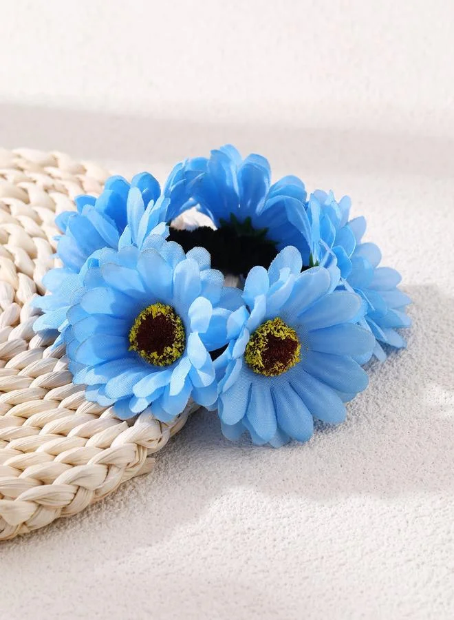 Take Two Blue Flower Hair Tie