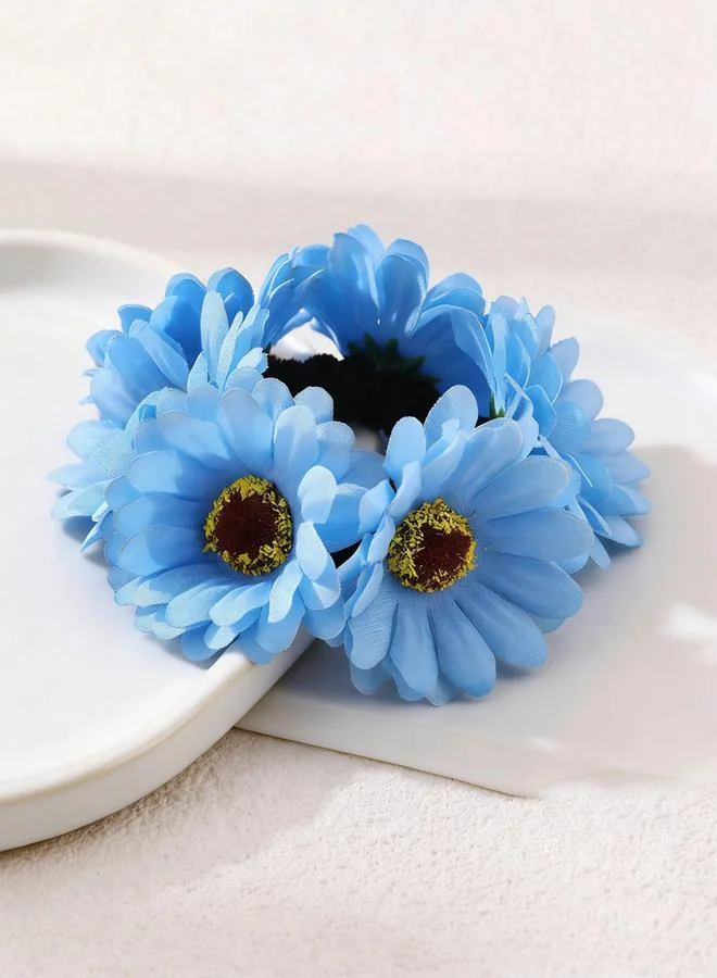 Take Two Blue Flower Hair Tie