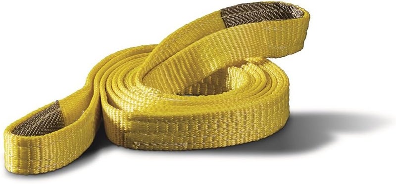 WARN 88896 Nylon Webbing Winch Tree Trunk Protector Rigging Strap, 3.2 Ton Capacity, 1" Width x 8' Length, Yellow
