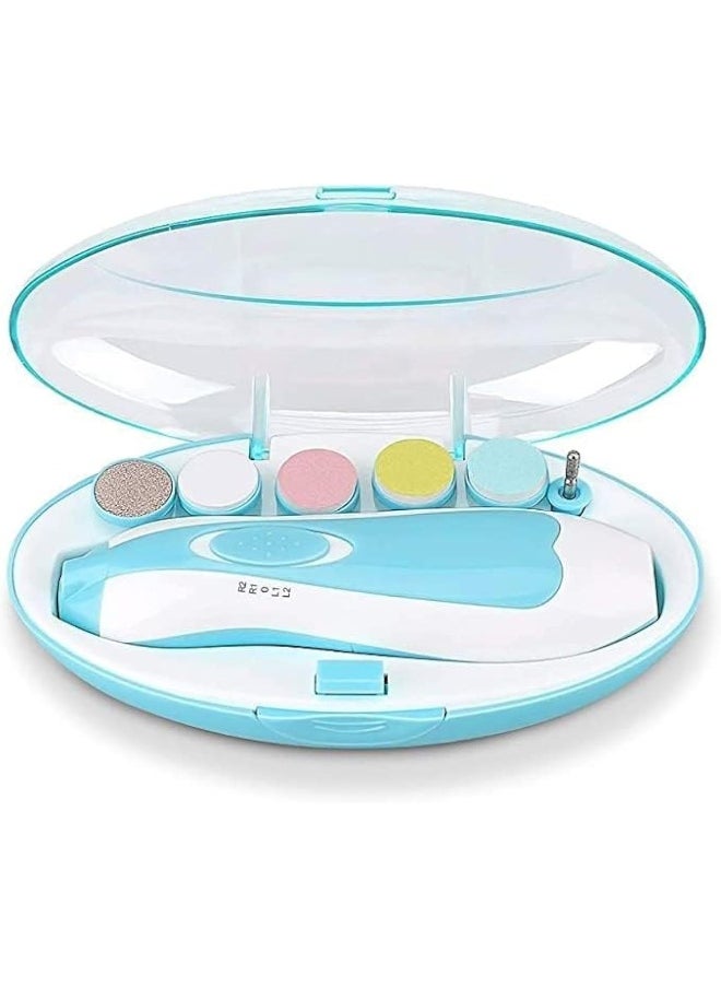 ECVV Baby Electric Nail File Drill for Baby No Sharp Claws Hurt, Nail Care Professional Manicure Pedicure System for Beauty Nail Art, 6 in 1 Safety Cutter Trimmer Clipper for Toes and Fingers  - Image 1