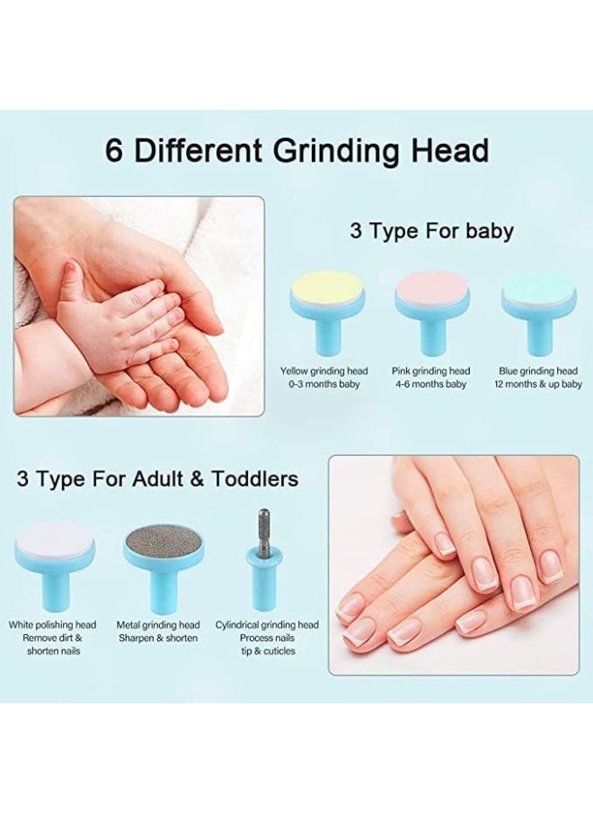 ECVV Baby Electric Nail File Drill for Baby No Sharp Claws Hurt, Nail Care Professional Manicure Pedicure System for Beauty Nail Art, 6 in 1 Safety Cutter Trimmer Clipper for Toes and Fingers  - Image 3