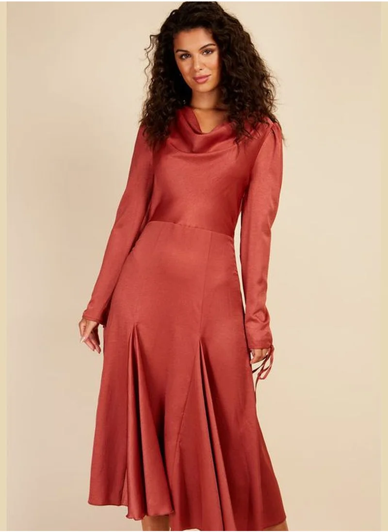 ليتل مسترس Little Mistress Coral Satin Midaxi Dress