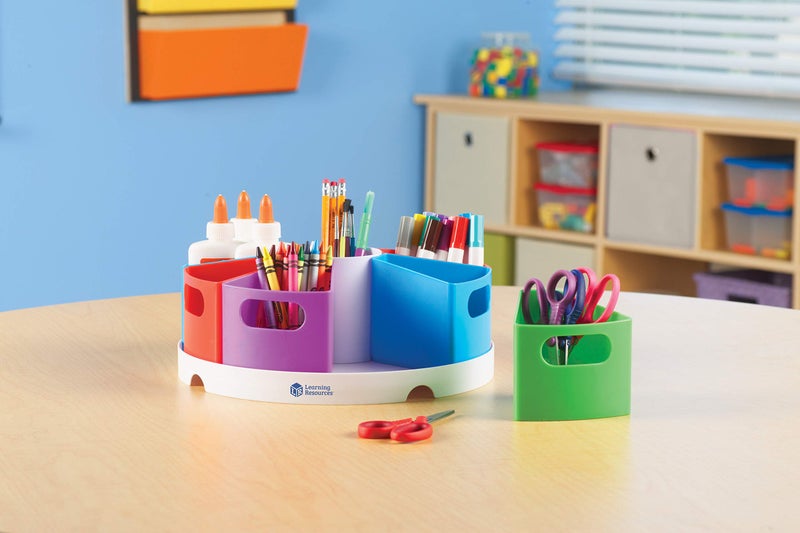 Learning Resources Create a Space Storage Center - Toy Desk Organizer, Classroom Workspace Must Haves, Homeschool Organization, Arts & Crafts , Caddy, Office & Teacher Supplies - Image 3