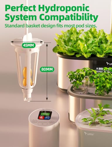 LetPot EC & Temperature Meter with APP and Water Pump Multi-Layer Electroplated Probe, Water Shortage Reminder, Conductivity Meter for Hydroponic System and Indoor Plant Grow (with Pump) - Image 4