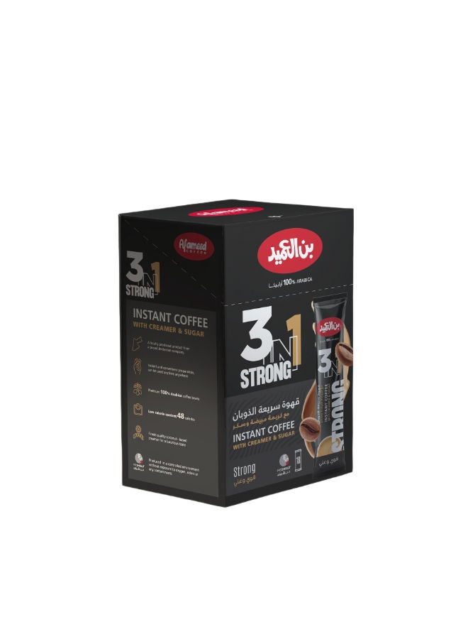 Al-Ameed Coffee Instant Strong Coffee 3 in 1 With Creamer & Suger 18*20 (360g)