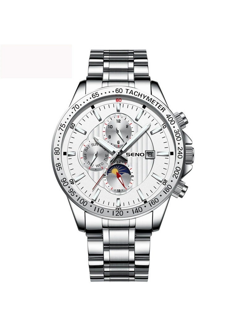 SENO Men's watch fashion calendar luminous waterproof Shi Ying dial watch - Image 1