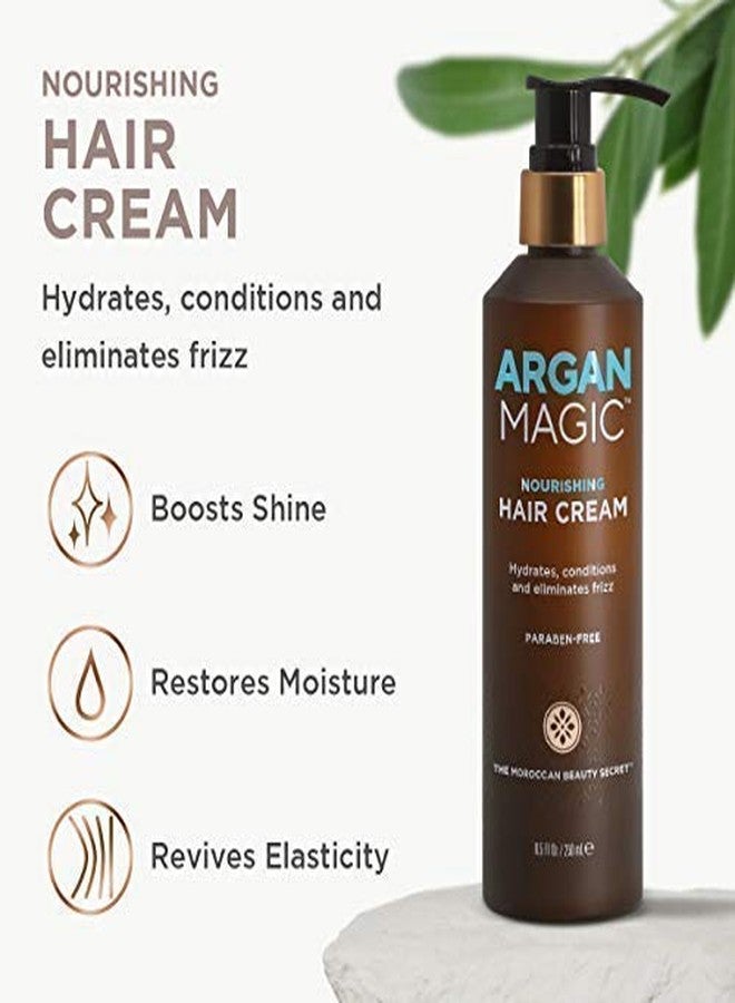 Argan Magic Nourishing Hair Cream - Hydrates, Conditions, and Eliminates Frizz for All Hair Types | Seals in Shine | Made in USA, Paraben Free, Cruelty Free (8.5 oz / 2 Pack) - Image 3