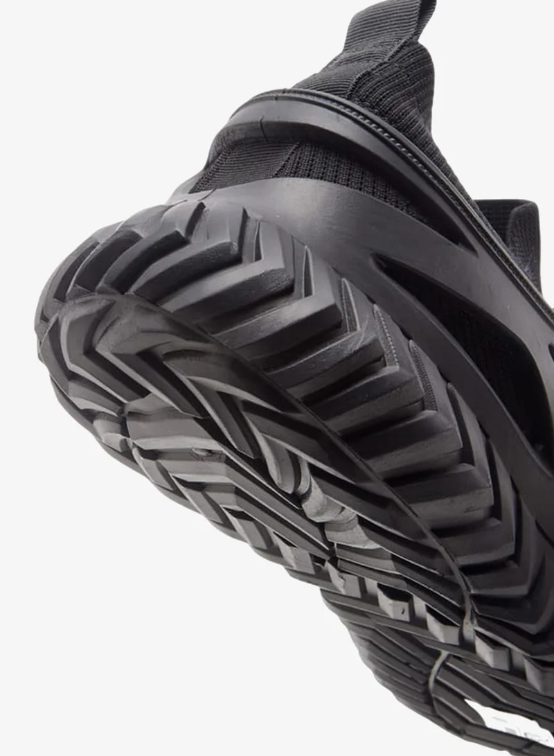 Lee Cooper BLACK Men's Panelled Sneakers with Lace-Up Closure for Men | Best Price UAE