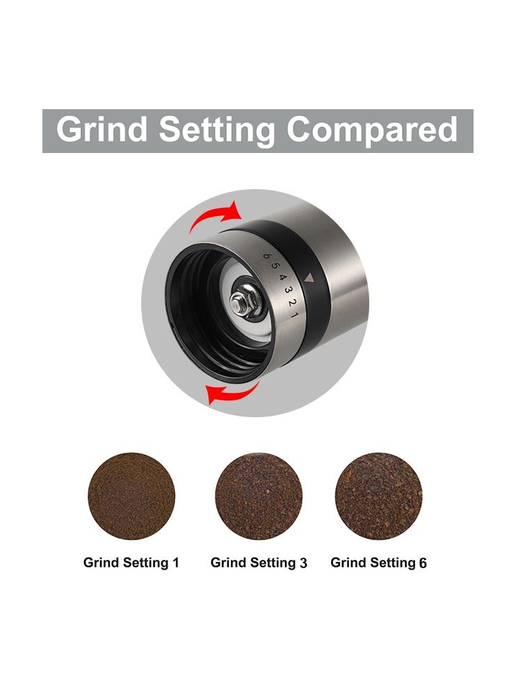 Jarrah Portable Manual Coffee Grinder With Stainless Steel Burr Adjustable For Espresso Drip French Press Camping Travel - Image 4