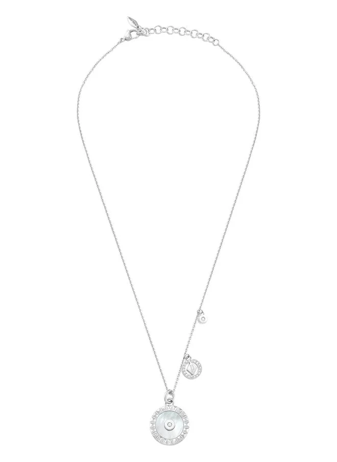 POLICE Ladies Gold Plated Stainless Steel Pendant Necklace with Mother-of-Pearl