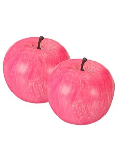 PATIKIL PATIKIL 2 Pcs Artificial Apples, Foam Simulation Fake Pink Apple Lifelike Realistic Faux Fake Fruit Model for Home Kitchen Party Decoration, Photography Props  - Image 1